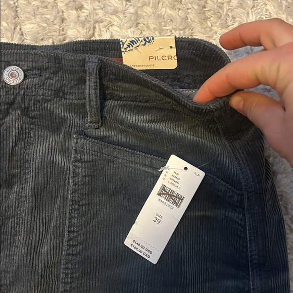 NWT Pilcro from Anthropologie Carpenter Wide Leg Corduroy Pants 29 - Picture 6 of 10